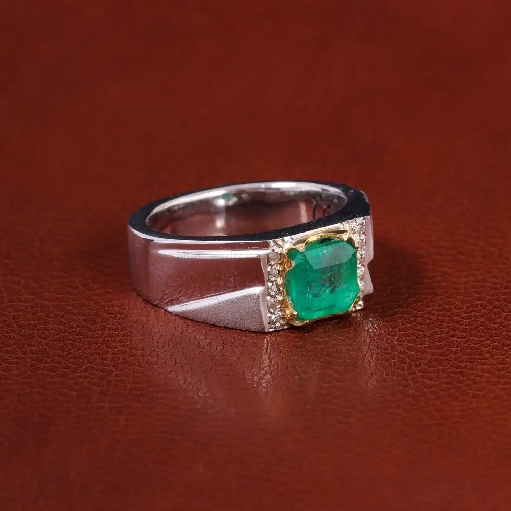 انگشتر زمرد مردانه کد 23136