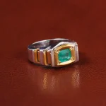 انگشتر زمرد مردانه کد 23138