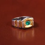 انگشتر زمرد مردانه کد 23139