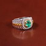 انگشتر زمرد مردانه کد 23141