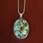 گردنبند فیروزه مردانه کد 23142