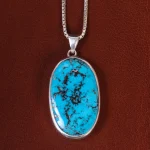 گردنبند فیروزه مردانه کد 23144