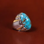 انگشتر فیروزه شجری مردانه کد 23171