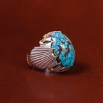 انگشتر فیروزه شجری مردانه کد 23176