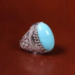 انگشتر فیروزه عجمی مردانه کد 23178