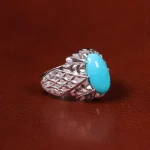 انگشتر فیروزه عجمی مردانه کد 23200