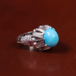 انگشتر فیروزه عجمی مردانه کد 23223