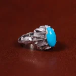 انگشتر فیروزه عجمی مردانه کد 23224