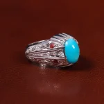انگشتر فیروزه عجمی مردانه کد 23226