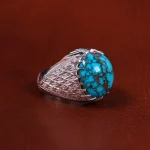 انگشتر فیروزه شجری مردانه کد 23236