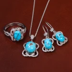 نیم ست فیروزه زنانه کد 23304