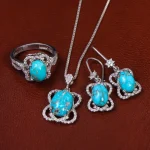 نیم ست فیروزه زنانه کد 23312