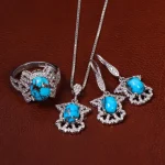 نیم ست فیروزه زنانه کد 23317