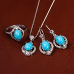 نیم ست فیروزه زنانه کد 23321