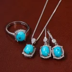 نیم ست فیروزه زنانه کد 23324