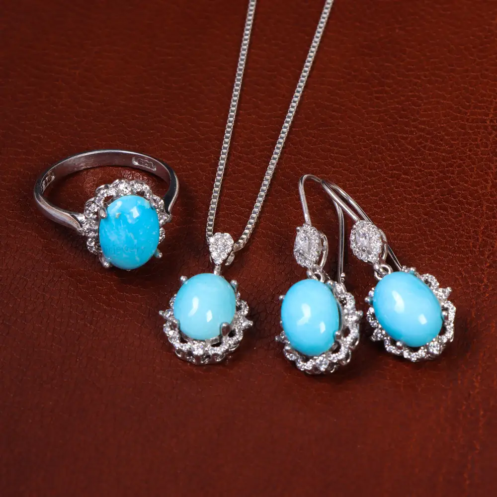 نیم ست فیروزه زنانه کد 23333