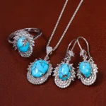 نیم ست فیروزه زنانه کد 23334