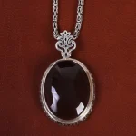 گردنبند عقیق یمن مردانه کد 23335