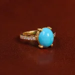 انگشتر فیروزه عجمی زنانه کد 23430