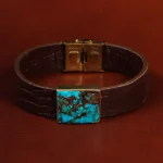دستبند چرم فیروزه کد23450