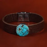 دستبند چرم فیروزه کد23452