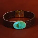 دستبند چرم فیروزه کد23454