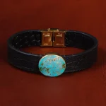 دستبند چرم فیروزه کد23463