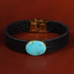 دستبند چرم فیروزه کد23470