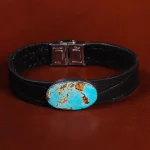 دستبند چرم فیروزه کد23476