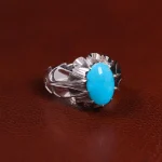 انگشتر فیروزه عجمی مردانه کد 23516