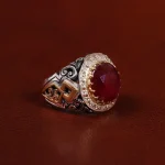 انگشتر یاقوت سرخ مردانه کد 23534