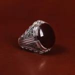 انگشتر عقیق یمن مردانه کد 23535