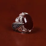 انگشتر عقیق یمن مردانه کد 23536