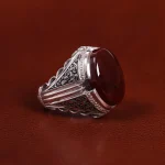 انگشتر عقیق یمن مردانه کد 23537