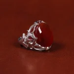 انگشتر عقیق یمن مردانه کد 23540