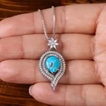گردنبند فیروزه زنانه کد 22984