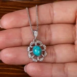 گردنبند فیروزه زنانه کد 22989