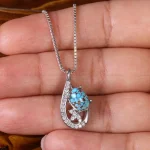 گردنبند فیروزه زنانه کد 22990
