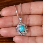گردنبند فیروزه زنانه کد 22991