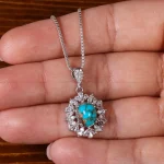 گردنبند فیروزه زنانه کد 22992