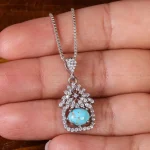 گردنبند فیروزه زنانه کد 22993