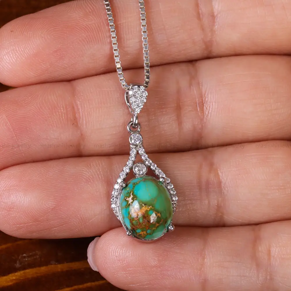 گردنبند فیروزه زنانه کد 22995