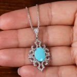 گردنبند فیروزه زنانه کد 22997