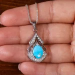 گردنبند فیروزه زنانه کد 22998