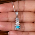 گردنبند فیروزه زنانه کد 23002