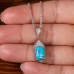 گردنبند فیروزه زنانه کد 23003