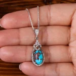 گردنبند فیروزه زنانه کد 23005