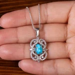 گردنبند فیروزه زنانه کد 23007