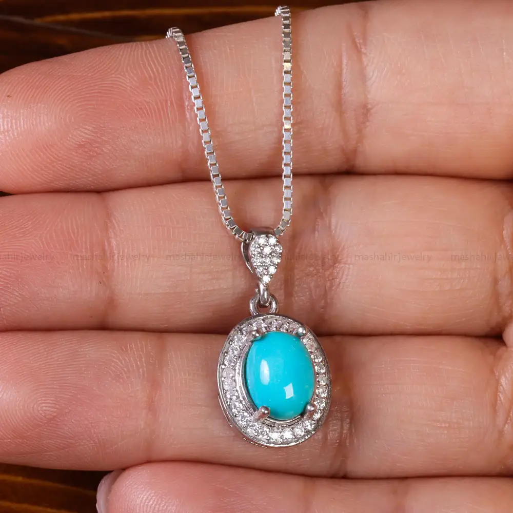 گردنبند فیروزه زنانه کد 23012