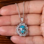 گردنبند فیروزه زنانه کد 23013